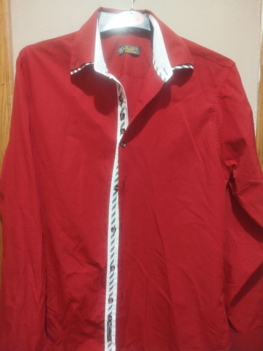 Czerwona koszula elegancka XL