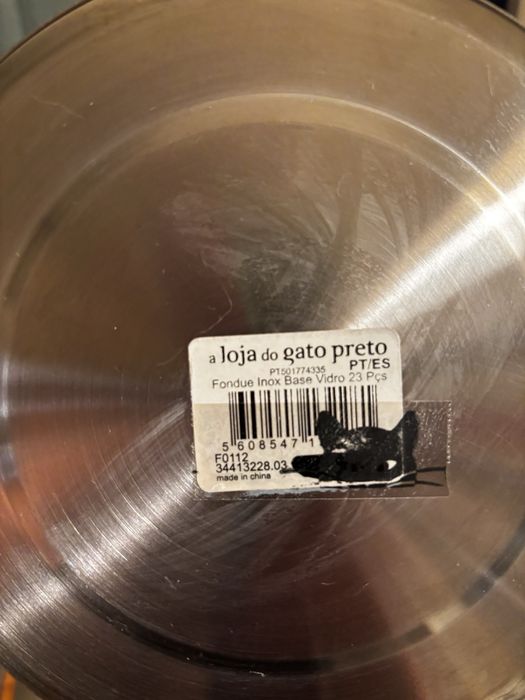 Fondue en inox do gato preto-nunca foi usado