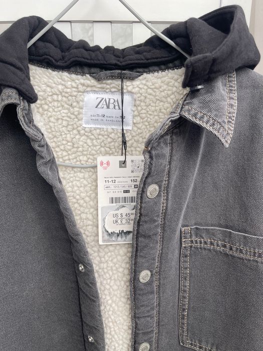 Куртка рубашка Zara 12-13 152-164 утеплена нова