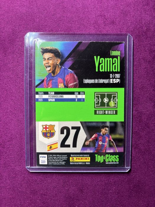 Lamine Yamal rookie card Panini Top Class 2024 new sensation
