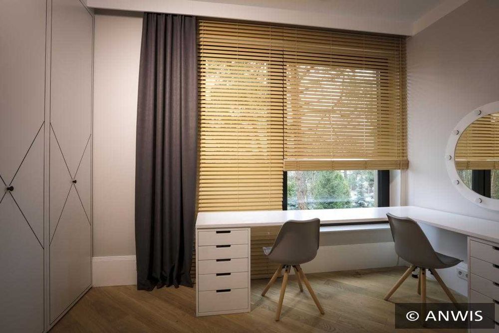 ŻALUZJA DREWNIANA ,dr 50 MM 1090 x 1670, kolor ORZECH (ciemny)