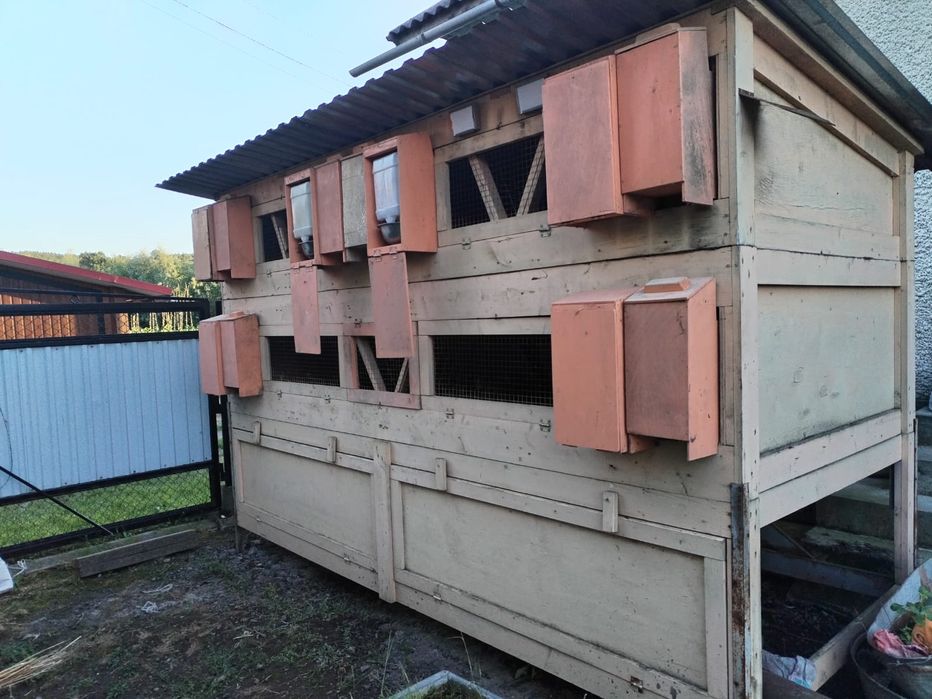 Клітка для кролів, трьох ярусна