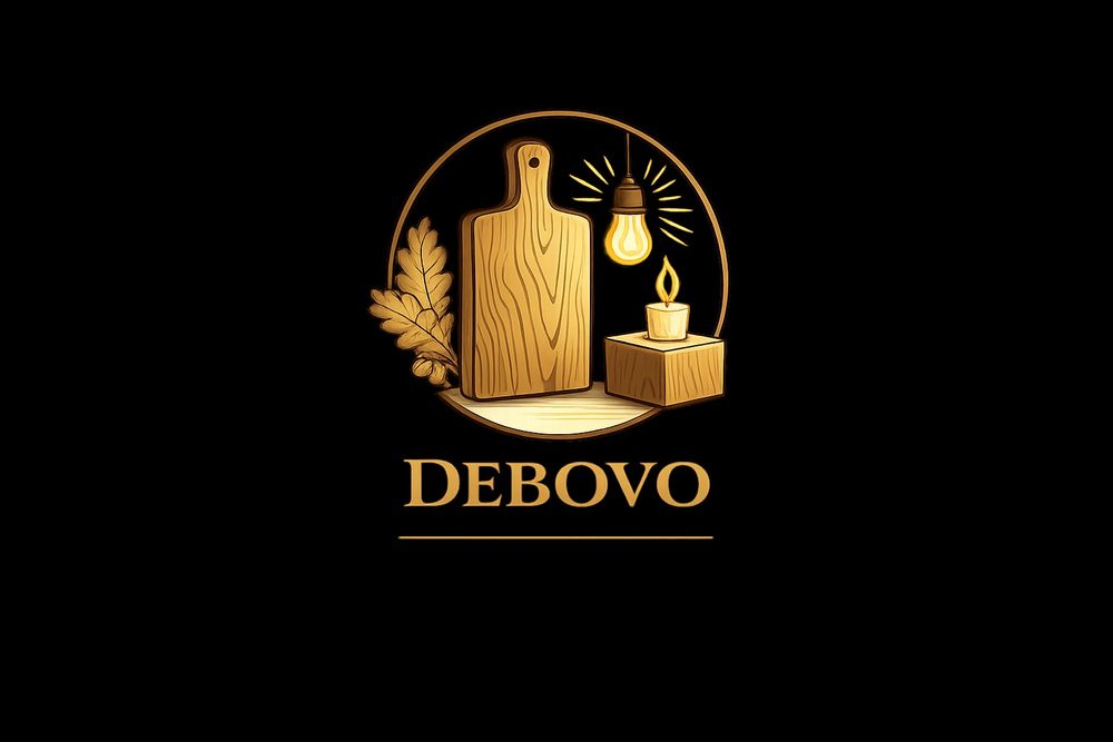 Stojak z drewna debowego na swieczki.