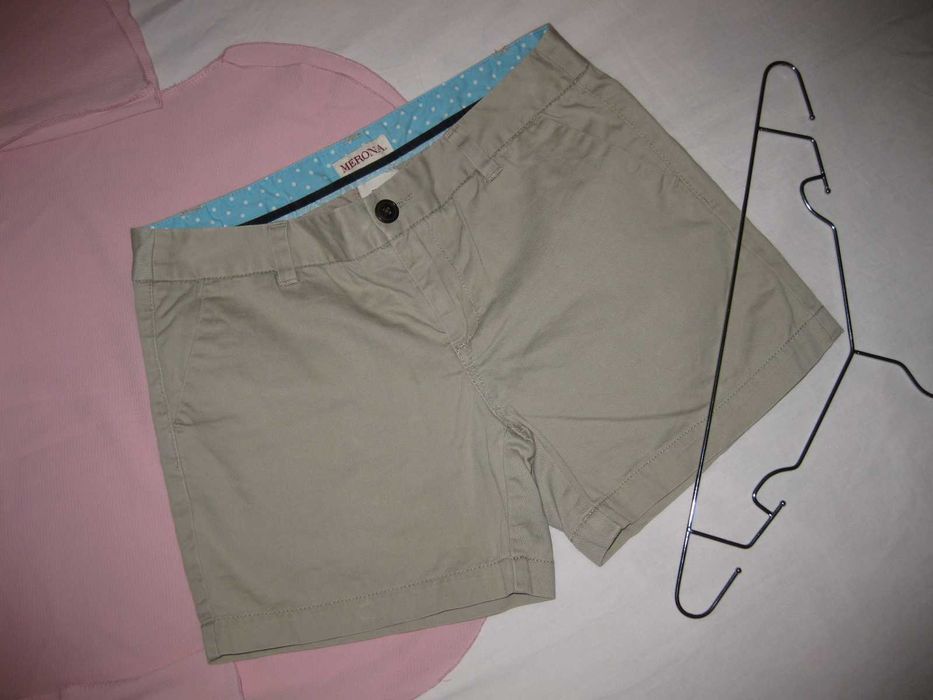 котон100% Зручні сірі шорти сафарі MERONA XS кармани по бокам і ззаду