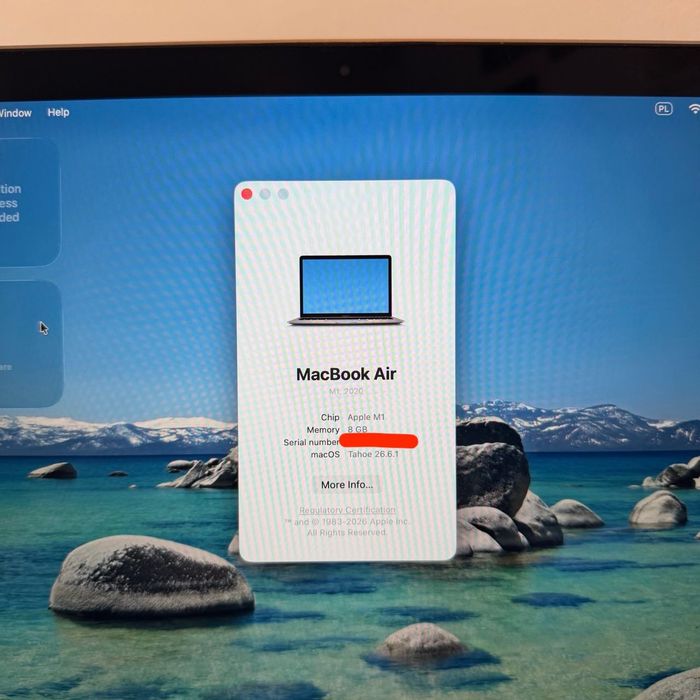 Apple MacBook Air M1 | 8GB RAM | 256GB | W 100% sprawny | Okazja