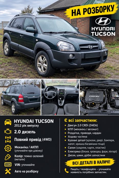 Розборка Hyundai Tucson 2009-2012 року