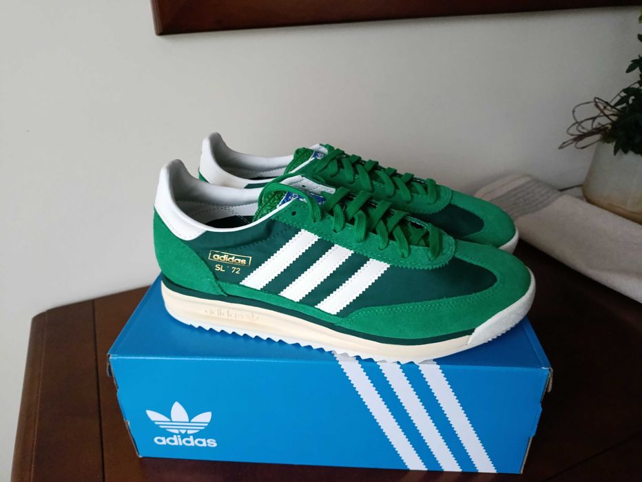 (r. 43 1/3) Adidas SL 72 RS Collegiate Green Core White zielone białe