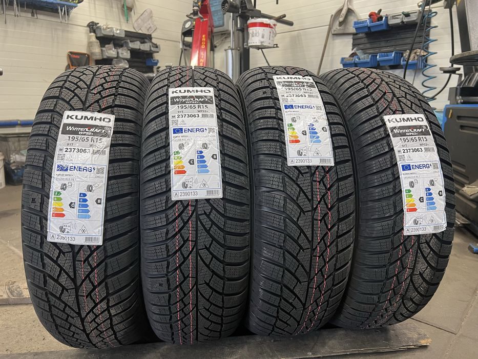 Opony zimowe NOWE 195/65/R15 Kumho Wintercraft WP52+ 2026r - 4 sztuki