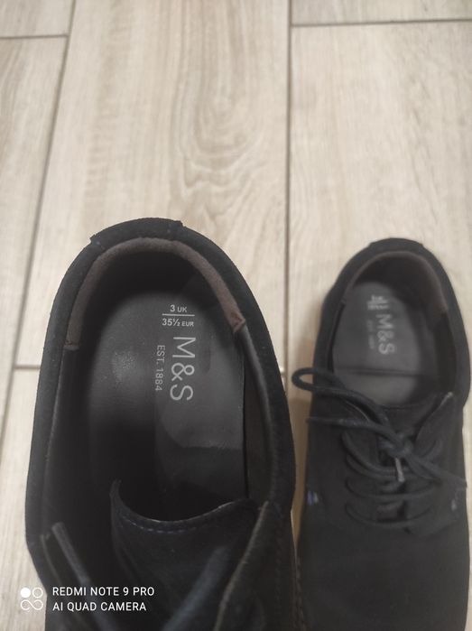 Замшеві темно-сині туфлі M&S, 35 розміру