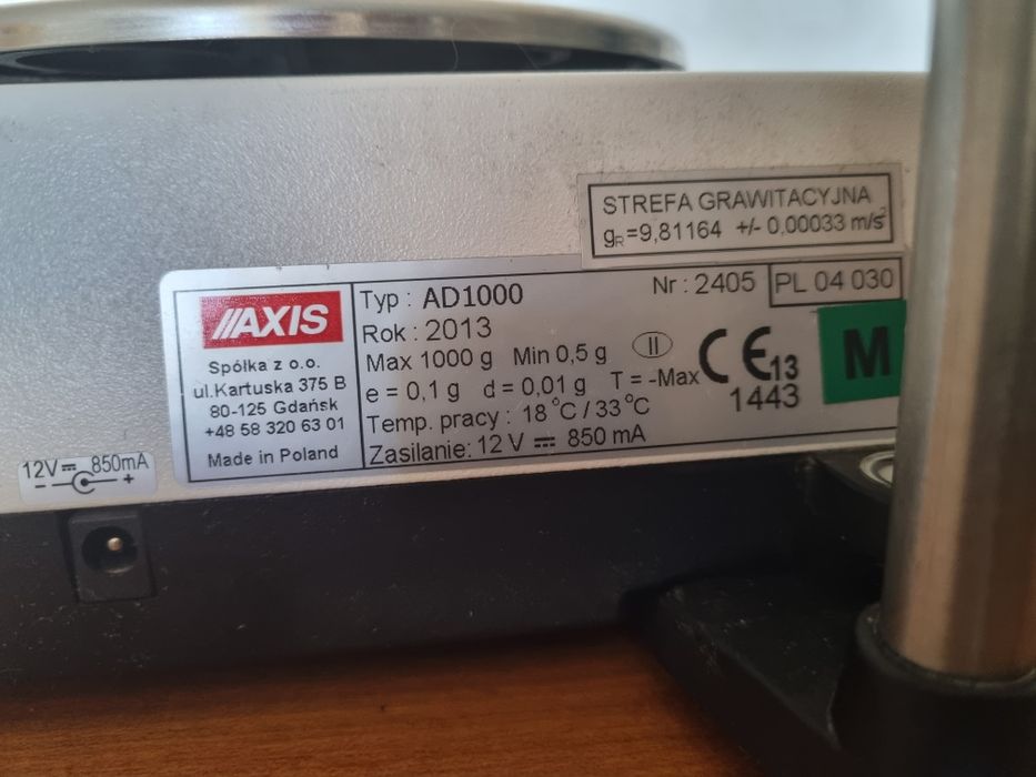 Waga apteczna, jubilerska Axis AD 1000