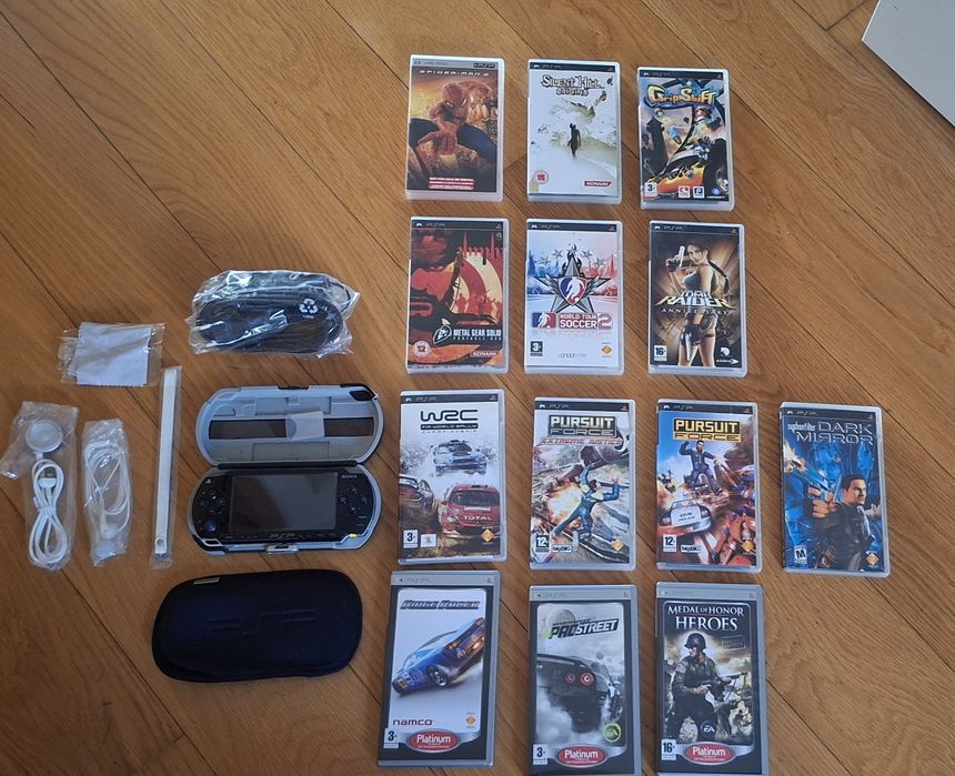 Playstation Portable + 12 Jogos UMD + Filme Spiderman UMD