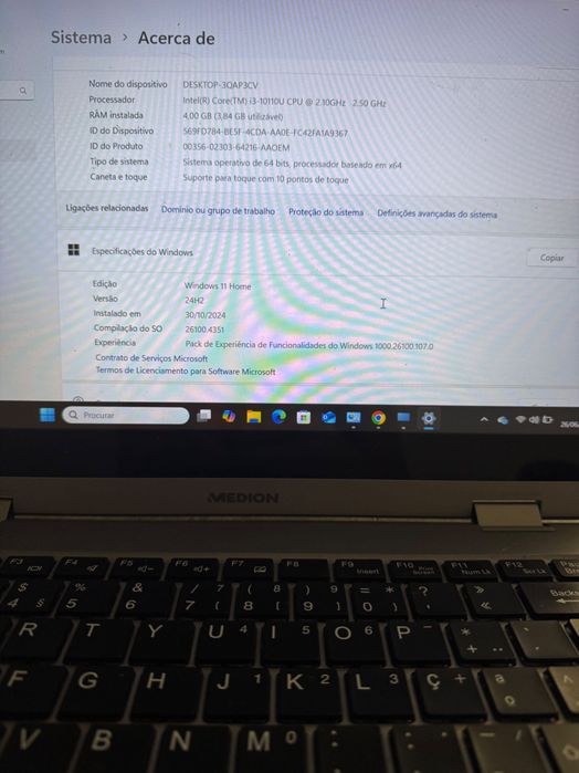 Portátil medion touch screen