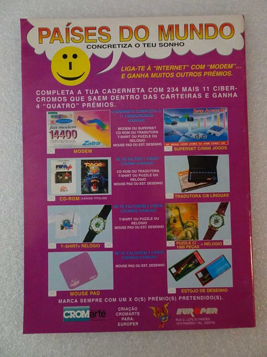 Caderneta de cromos vazia - Europer - Países do Mundo