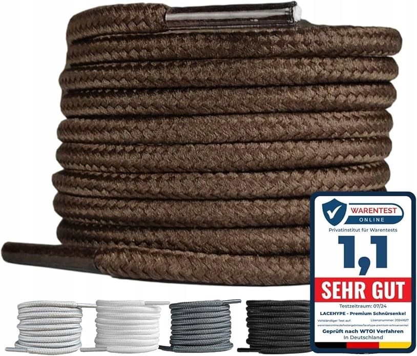 LaceHype sznurówki brąz o długości 150 cm