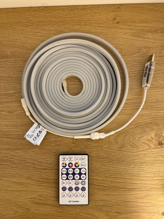 Taśma LED Neon RGB-IC z pilotem Bluetooth USB 3m / 5m