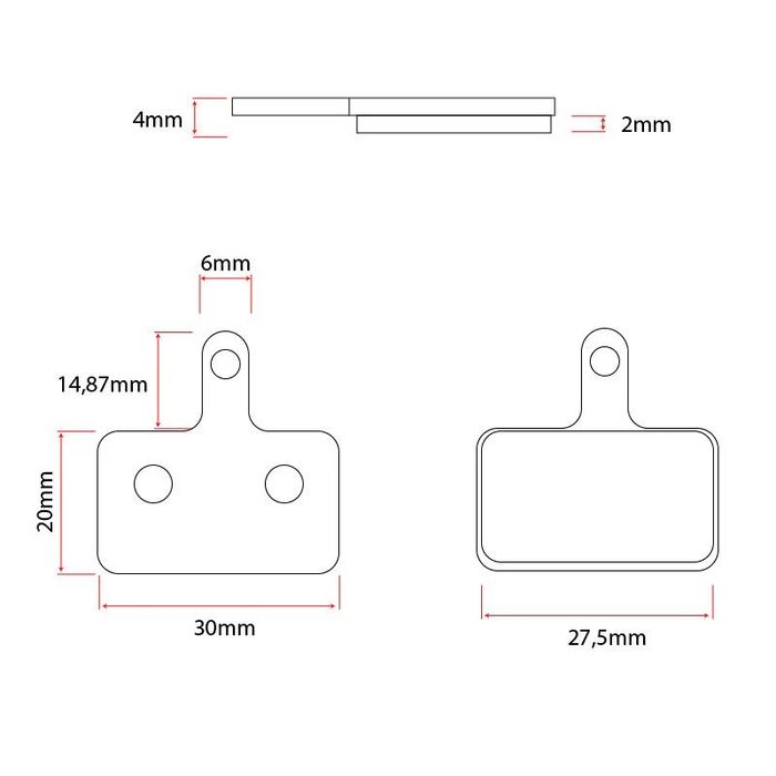 Klocki hamulcowe do hulajnogi elektrycznej KuKirin G2 Master G3 Pro G4