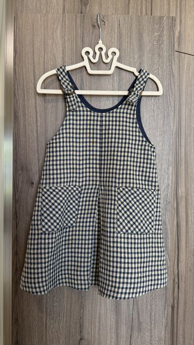 Дитячий сарафан у клітину бренду Zara (110 см)