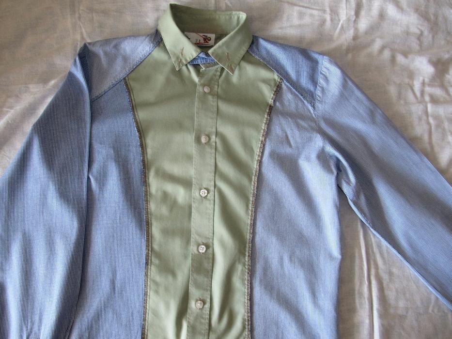 Продам рубашку на мальчика- подростка RAYGUN цвет бежевый + клетка