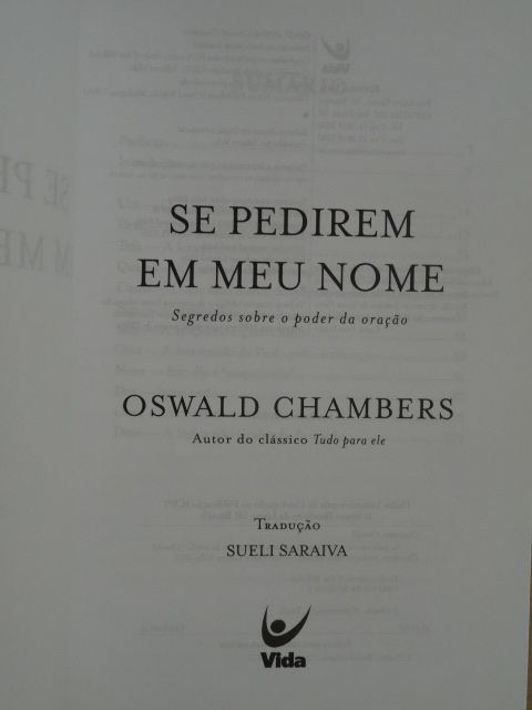 Se Pedirem em Meu Nome de Oswald Chambers