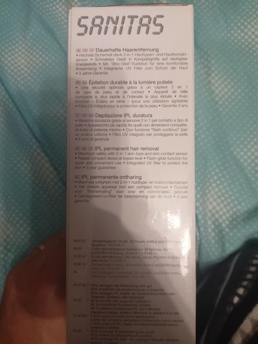 Depiladora definitiva sanitas ipl 100 nova