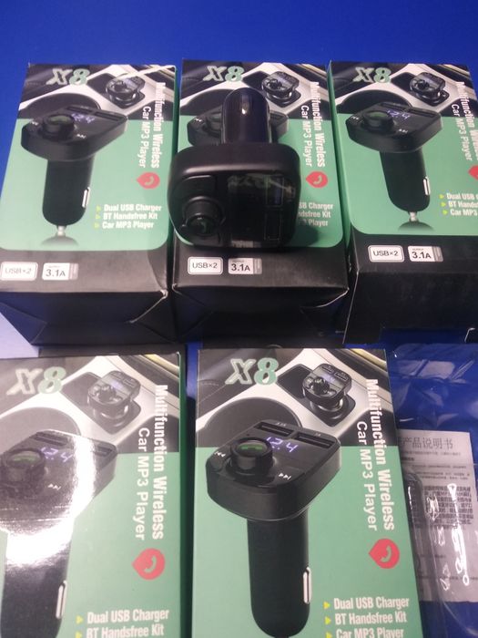 Bluetooth FM модулятор автомобильный X8 | со слотом для microSD карты