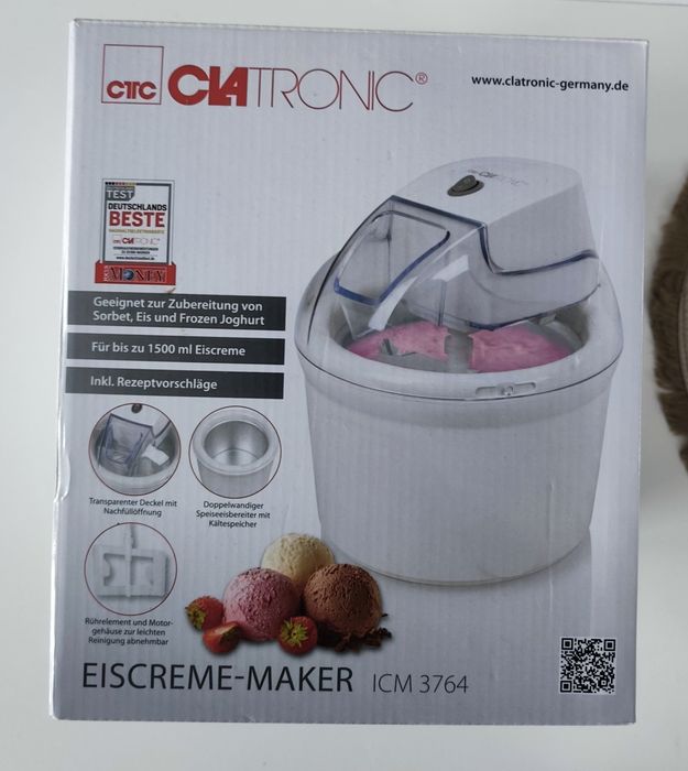 Maszyna do lodów nowa Clatronic ICM 3764