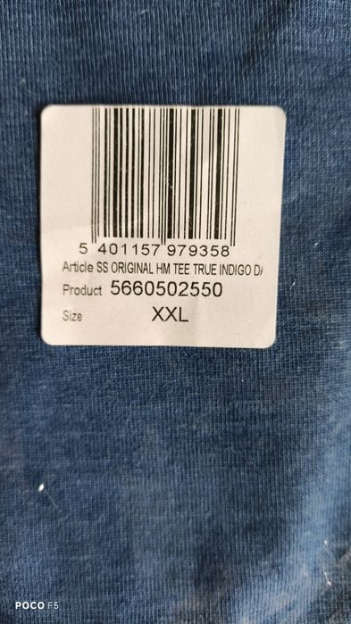 Levi's niebieski indygo t-shirt rozm XXL haftowane logo