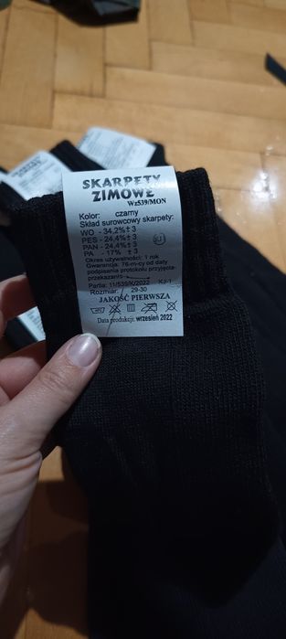 Skarpety wojskowe zimowe długie