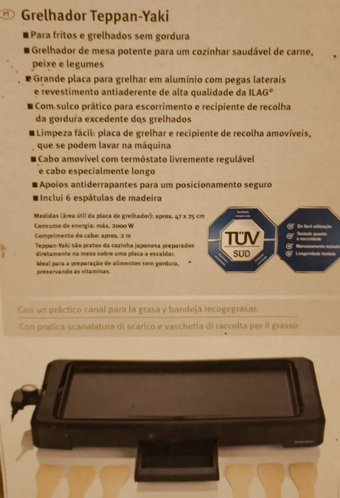 Grelhador Placa Eléctrica de mesa