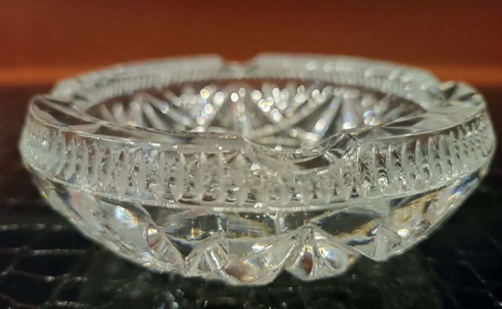 Подсвечник - пепельница хрустальная винтаж СССР