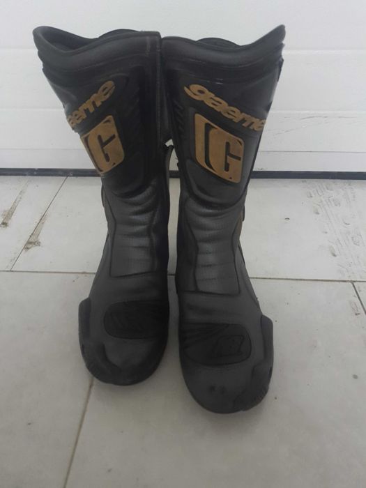 Botas motocross em pele