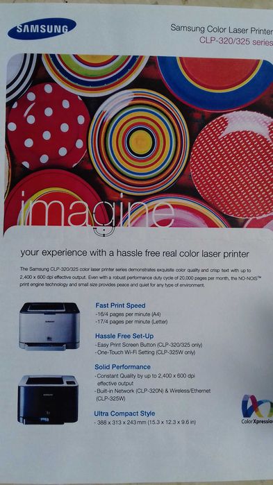 Drukarka kolorowa laserowa Samsung PO SERWISIE