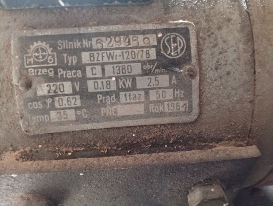 Silnik elektryczny 230v bzfwr 120/78