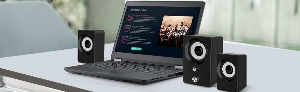 Głośniki komputerowe z subwooferem 3W + 2x 2,5W  AUX Jack 3,5 459