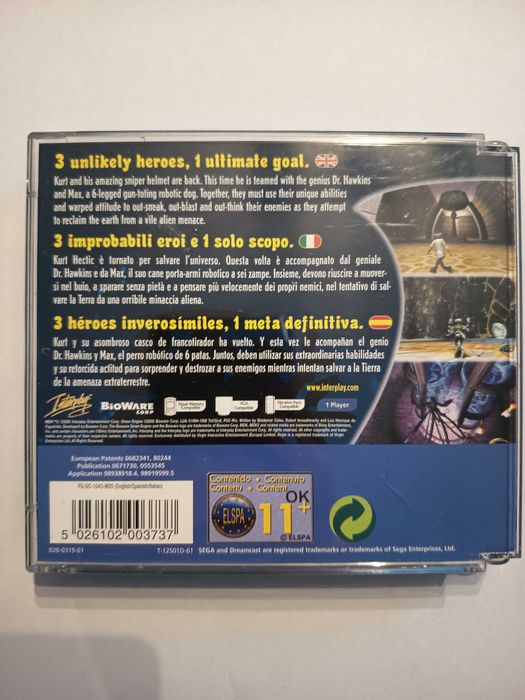 MDK 2 Sega Dreamcast 3XA komplet