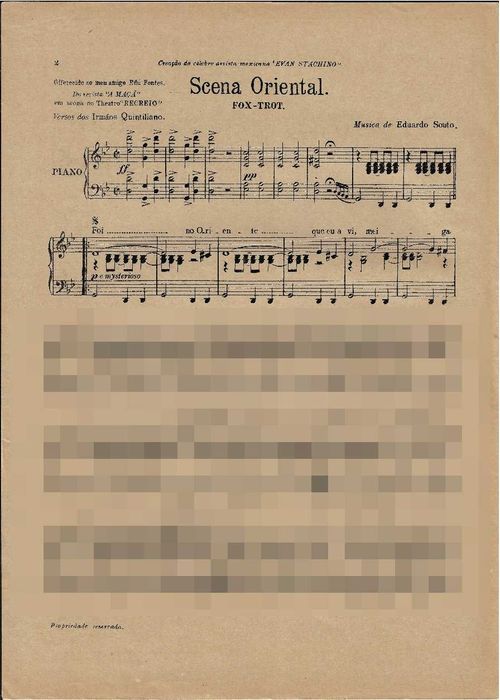 PIANO: 3 Partituras de Fox-Trot de Eduardo Souto