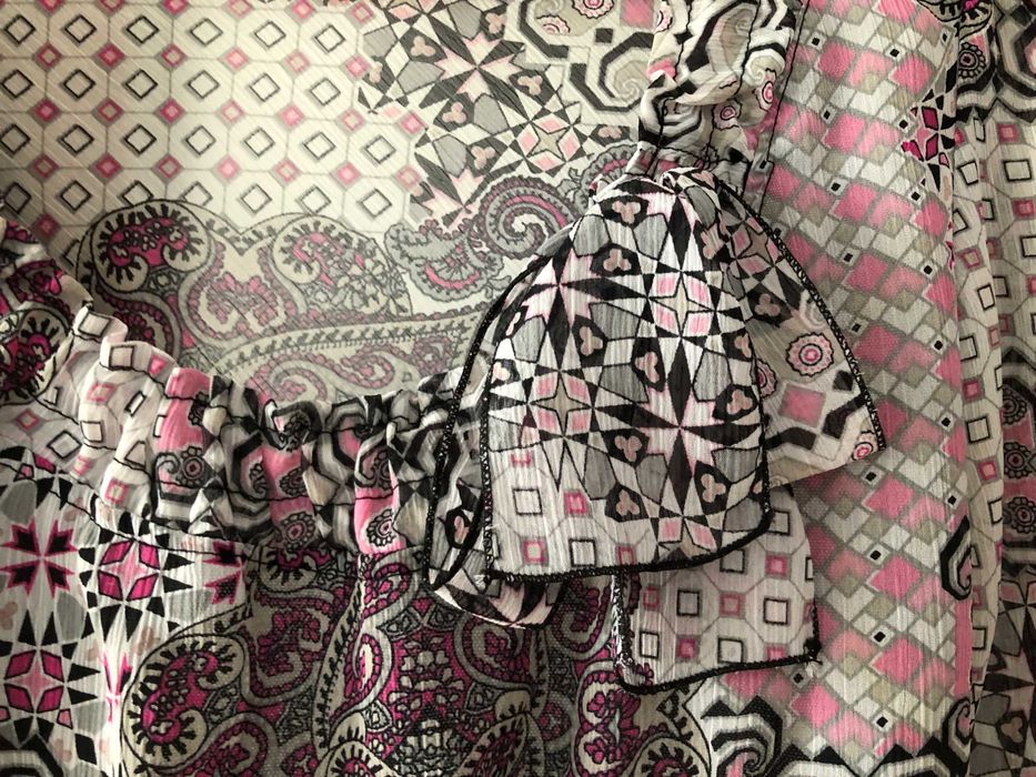 Piękna szyfonowa bluzka/tunika (rozm. M/L) - okazja!