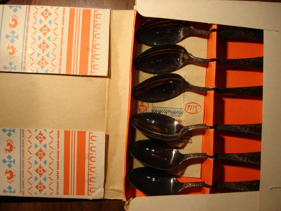 Ложечки чайные посеребренные (серебро 999.9), с нейзильбера МНЦ15-20