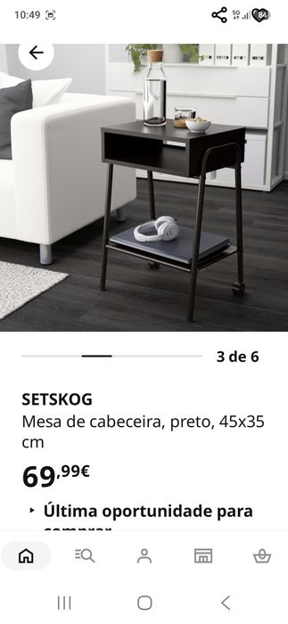 Mesa de cabeceira ikea