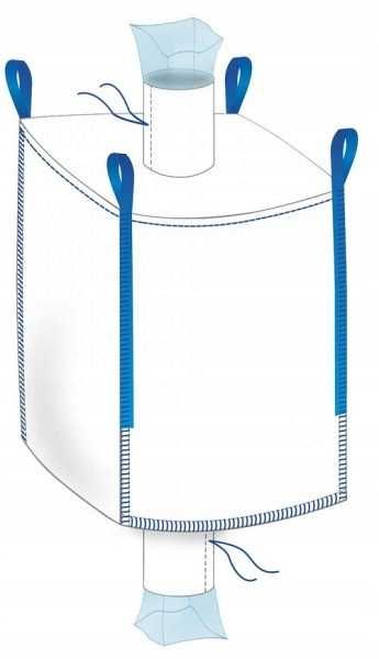Worek big bag nowy z wkładem foliowym 91x91x145cm lej góra na CCM