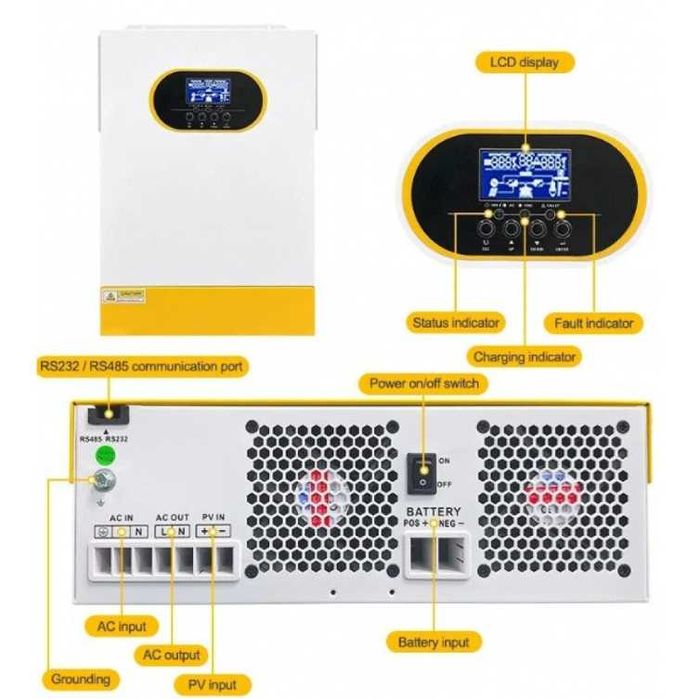 Резервное питание Гибридный инвертор Wi-Fi Easun Аккумулятор Dyness