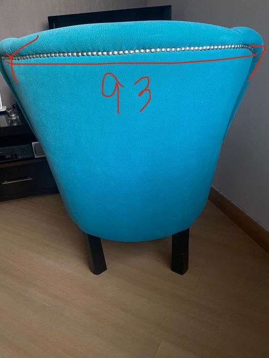 Cadeirão azul turquesa