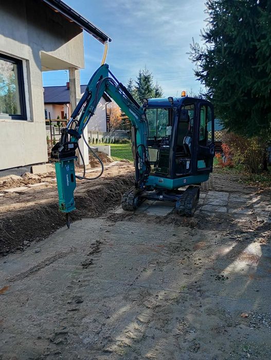 Minikoparka, prace ziemne, młot wyburzeniowy, wywrotka do 3.5 t
