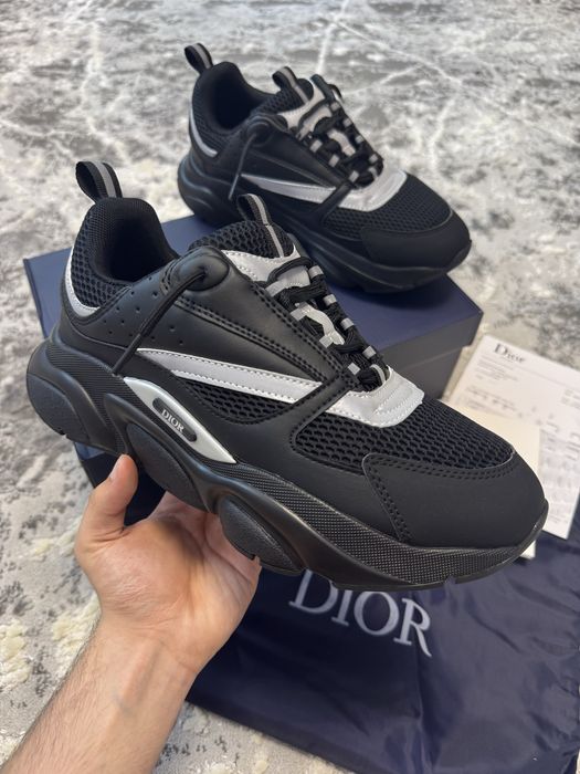 Christian Dior B22 Black / чорні шкіряні крістіан діор б22