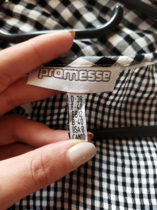 Długa sukienka w kratę, 38/40