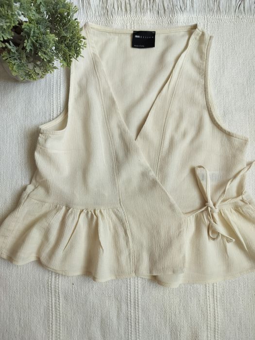 Жилет, блуза, топ молочний asos XS/S