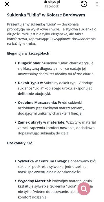 Sukienka Lidia polskiej marki aurora rozmiar 42 bordo