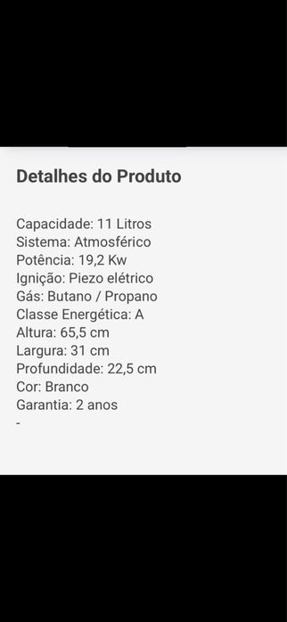 Esquentador Bosch Novo