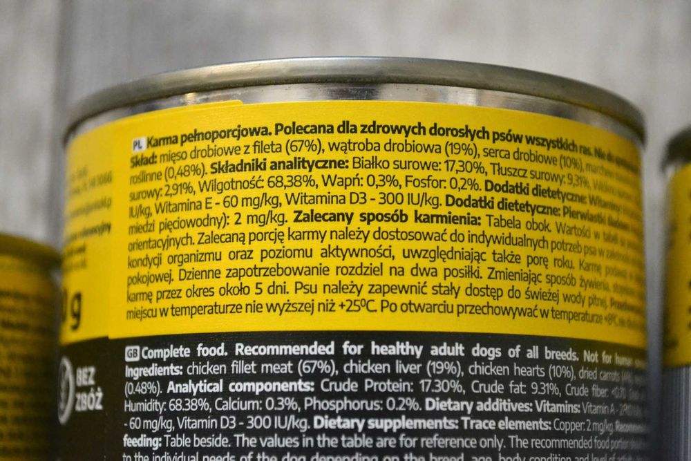 Karma dla psa Uniszki 9x200g puszki karmy ZESTAW