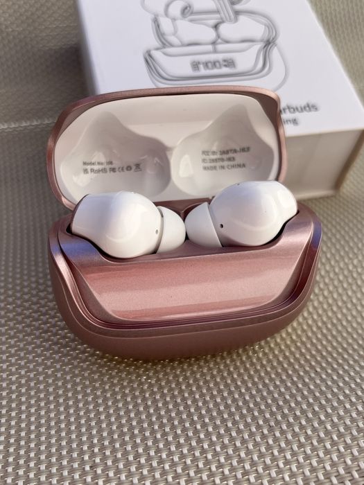 Bezprzewodowe douszne słuchawki Donerton I66 rose gold nowe wodoodporne sport trening